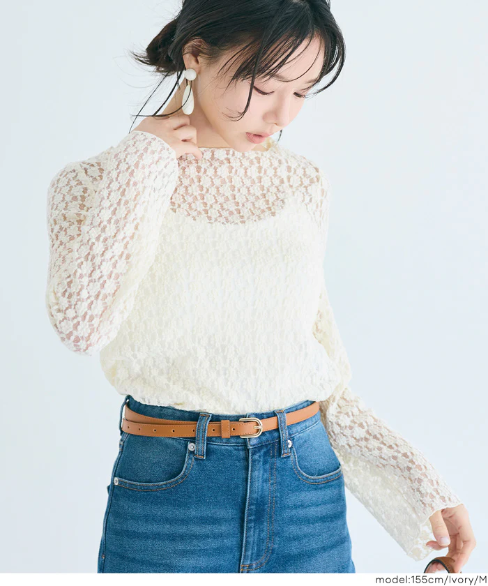 ストレッチレーストップス レディース メール便不可 - Image 6
