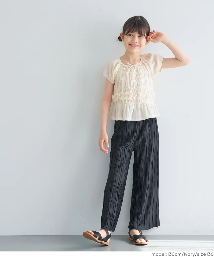 シャーリングカットブラウス キッズ メール便不可 - Image 2