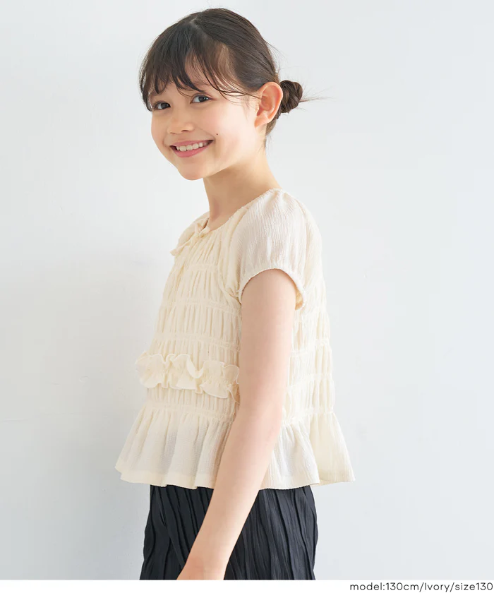 シャーリングカットブラウス キッズ メール便不可 - Image 3