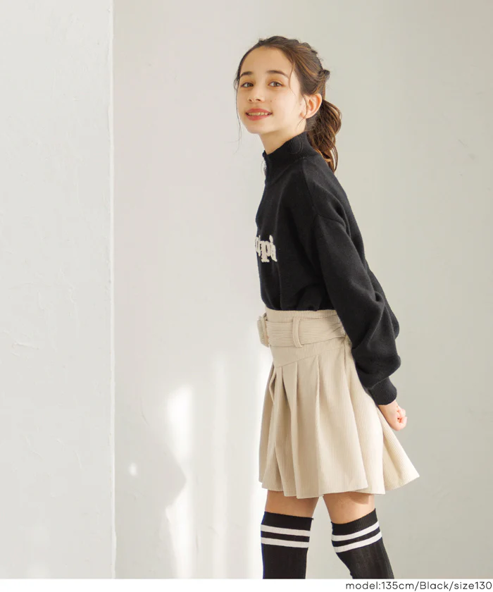 ハーフジップニットトップス キッズ メール便不可 - Image 3