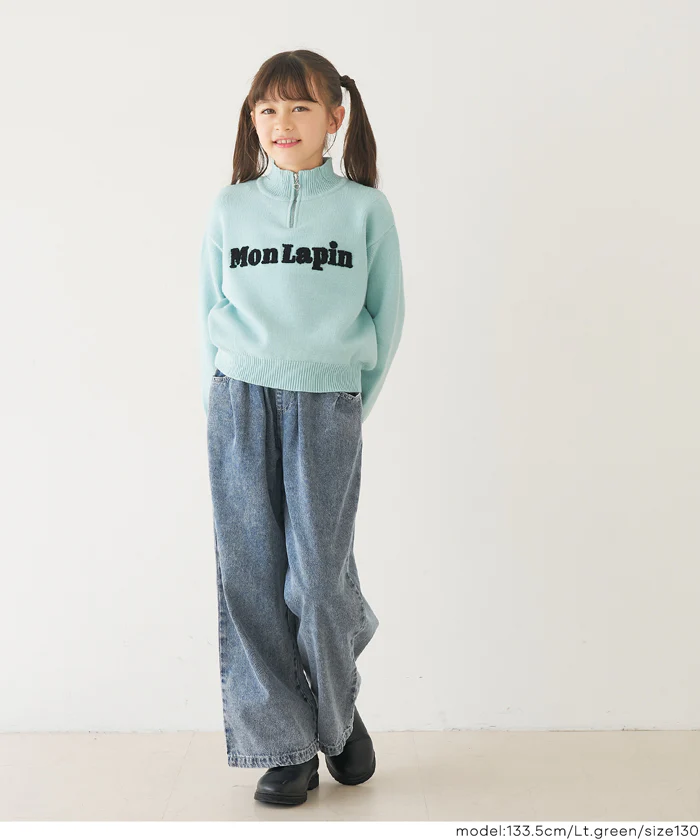 ハーフジップニットトップス キッズ メール便不可 - Image 7