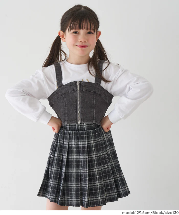 デニムジップビスチェ キッズ メール便不可 - Image 12