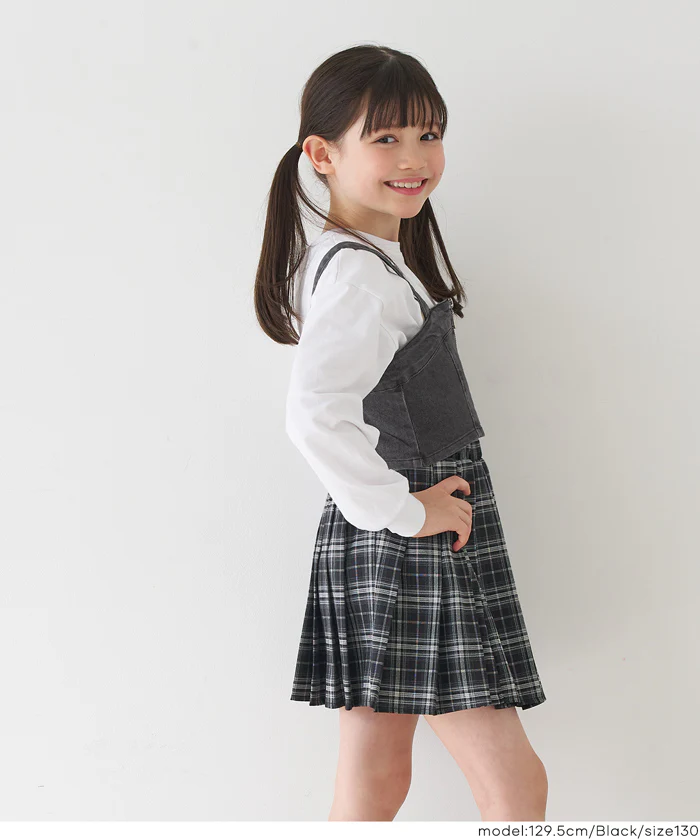デニムジップビスチェ キッズ メール便不可 - Image 9