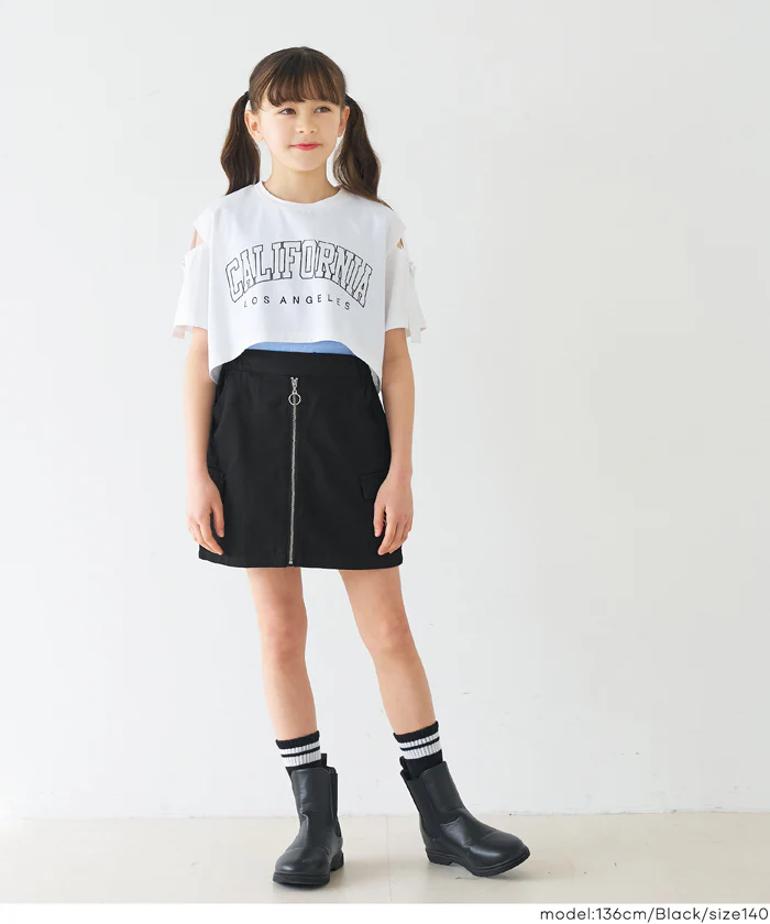 フロントジップスカート キッズ メール便不可 - Image 2