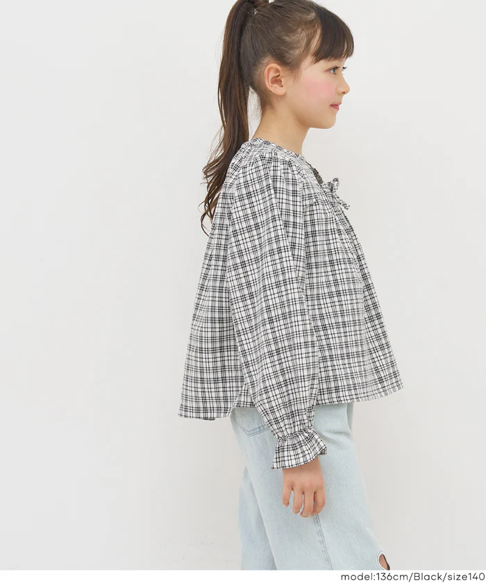 セール★1690円→990円 チェックブラウス キッズ メール便不可 - Image 3