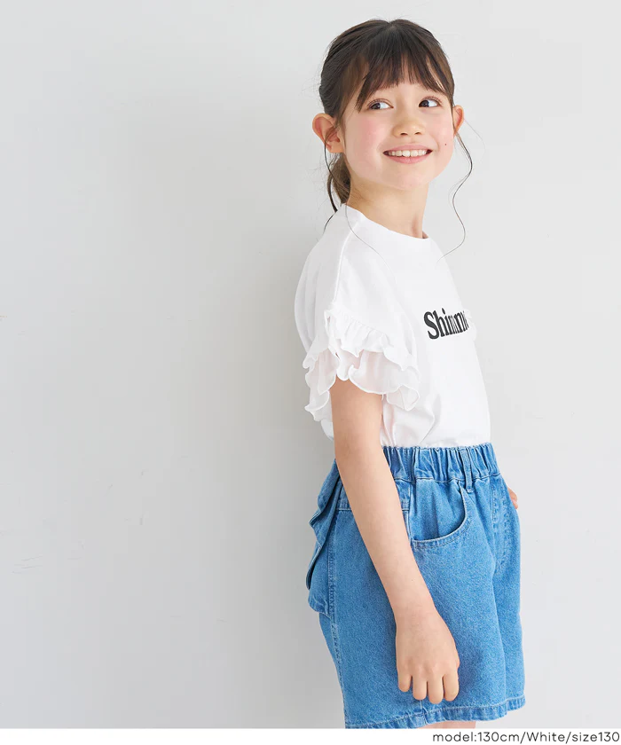 GW限定セール★ 袖フリルレイヤードTシャツ キッズ メール便不可 - Image 11