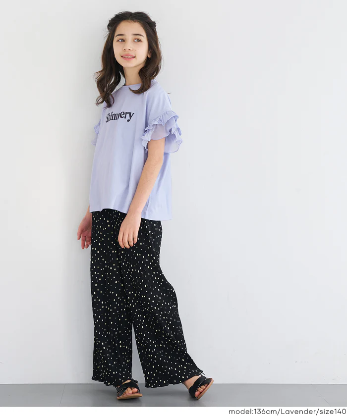 GW限定セール★ 袖フリルレイヤードTシャツ キッズ メール便不可 - Image 2