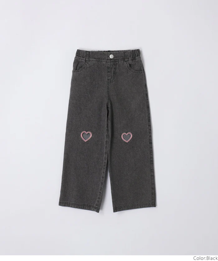 デニムハート刺繍パンツ キッズ メール便不可 - Image 14