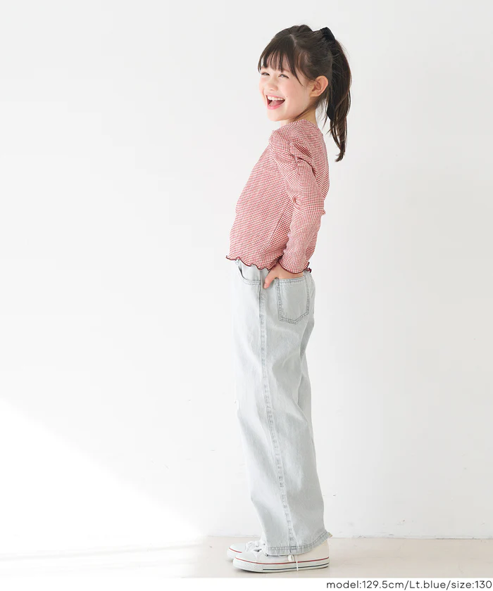 デニムハート刺繍パンツ キッズ メール便不可 - Image 4