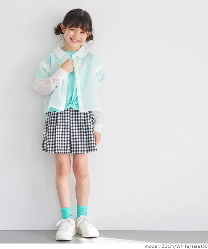 ボタン肩あきシアーシャツ キッズ メール便不可 - Image 11