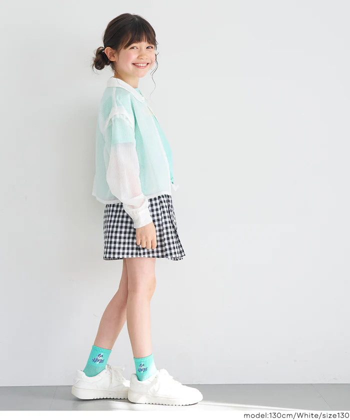 ボタン肩あきシアーシャツ キッズ メール便不可 - Image 9