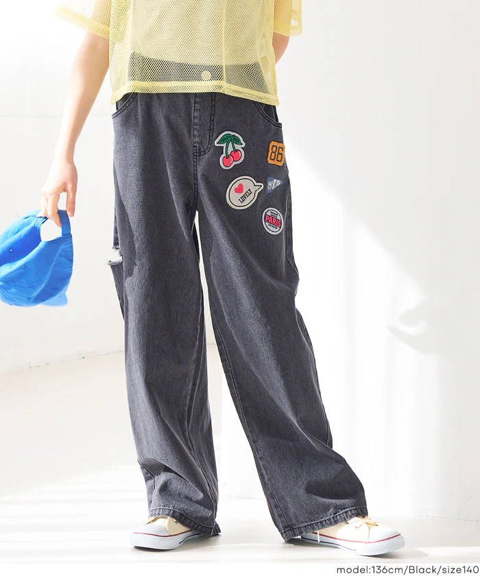 デニムワッペンパンツ キッズ メール便不可 - Image 12