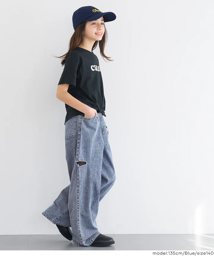 デニムワッペンパンツ キッズ メール便不可 - Image 4