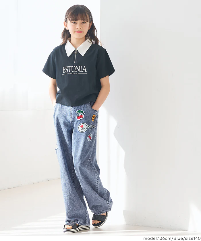 デニムワッペンパンツ キッズ メール便不可 - Image 6