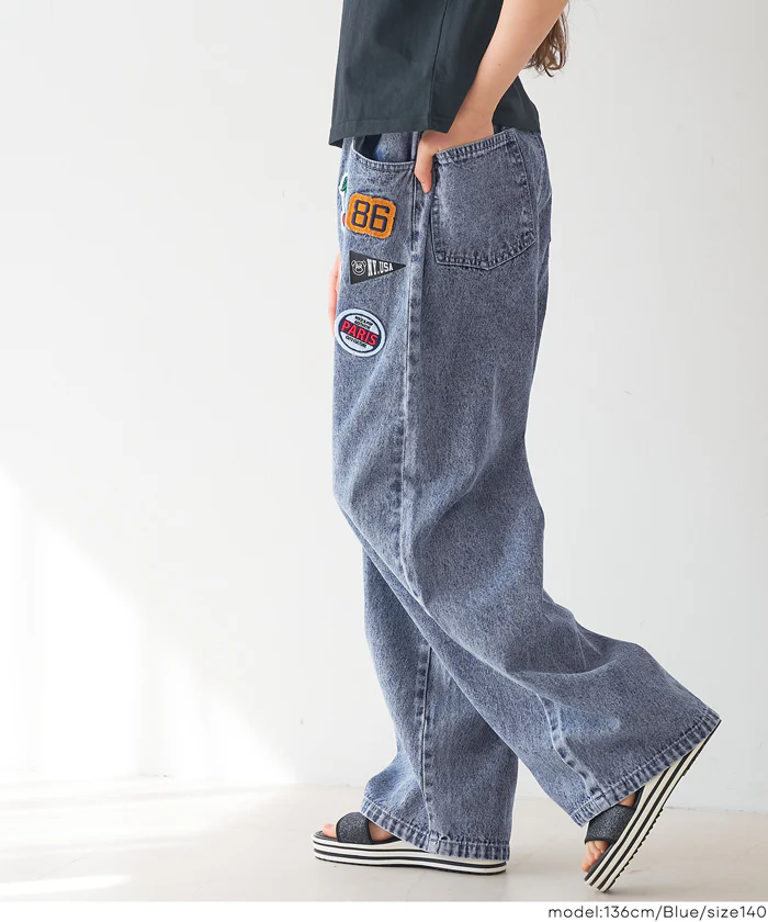 デニムワッペンパンツ キッズ メール便不可 - Image 7