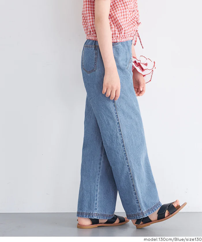 セール★2290円→1690円 デニムフリルハートパンツ キッズ メール便不可 - Image 3