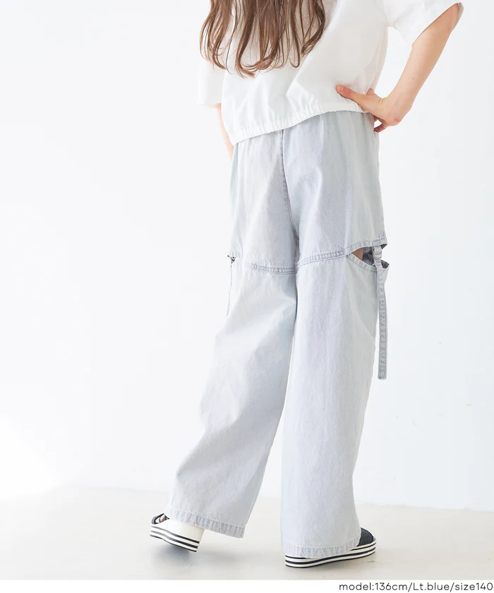 デニムベルトスリットパンツ キッズ メール便不可 - Image 13