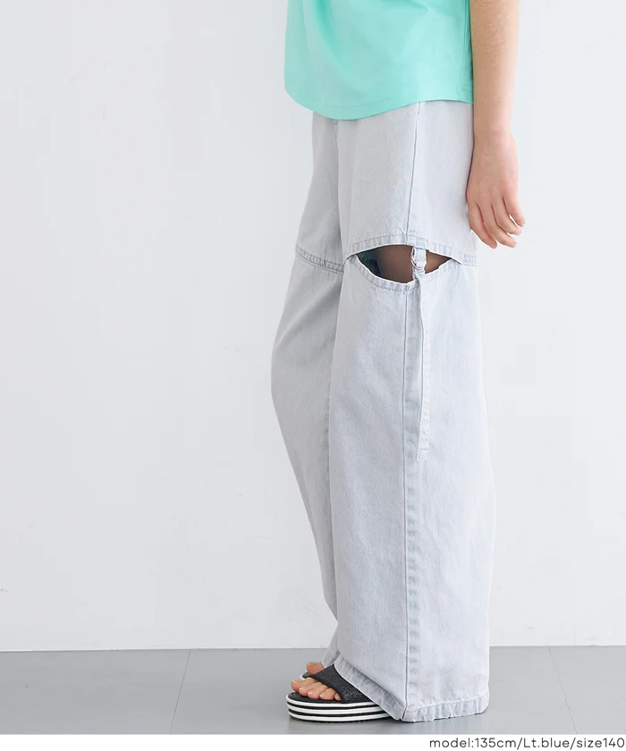デニムベルトスリットパンツ キッズ メール便不可 - Image 18