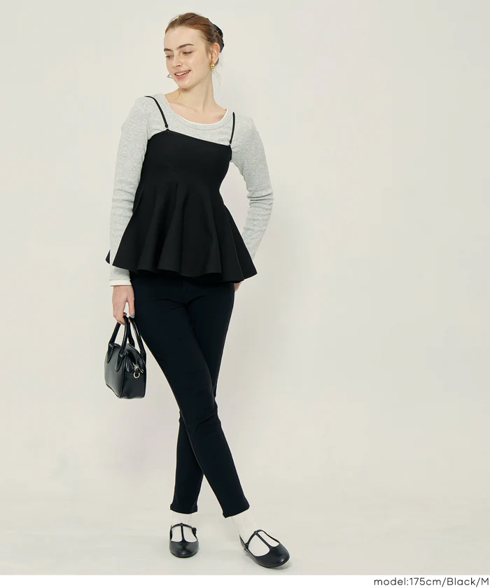ペプラムニットキャミソール レディース メール便不可 - Image 17