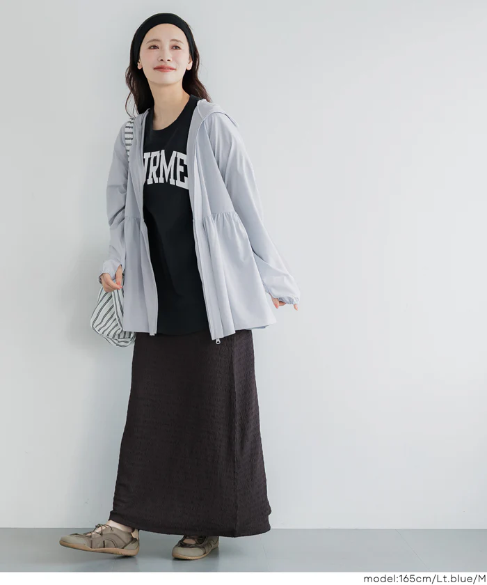 GW限定セール★ UVカットティアードパーカー レディース メール便不可 - Image 17