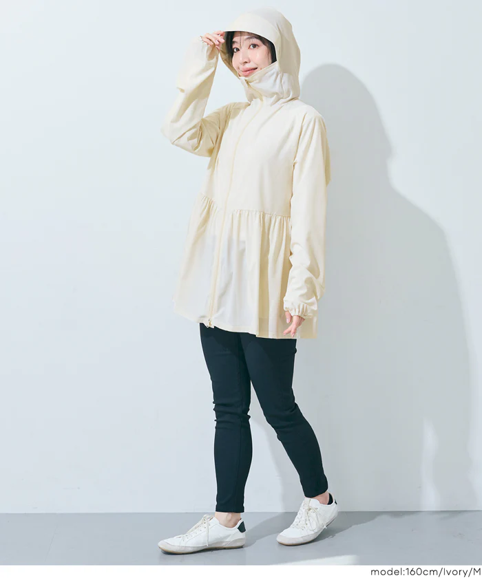 GW限定セール★ UVカットティアードパーカー レディース メール便不可 - Image 6