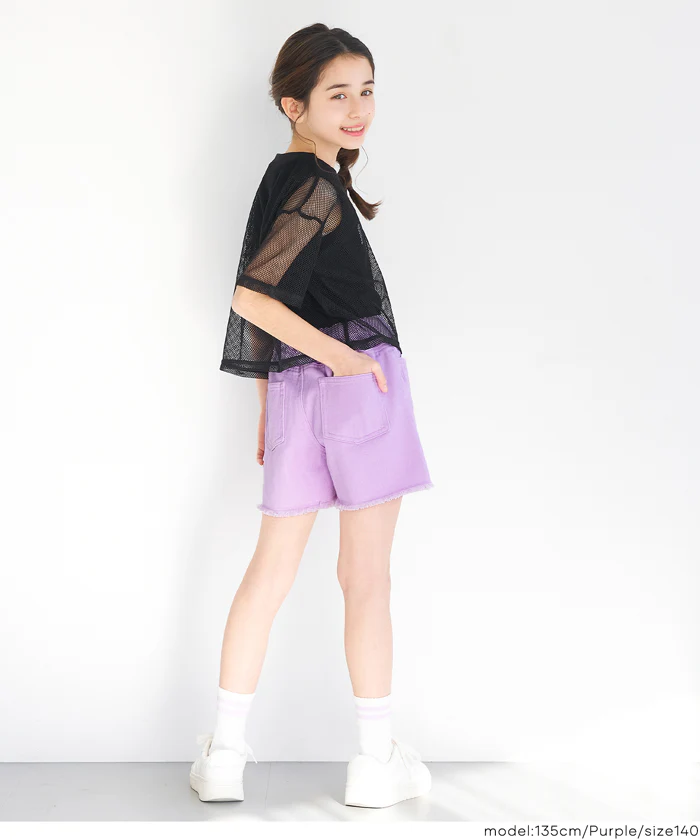 ツイル刺繍ショートパンツ キッズ メール便不可 - Image 10