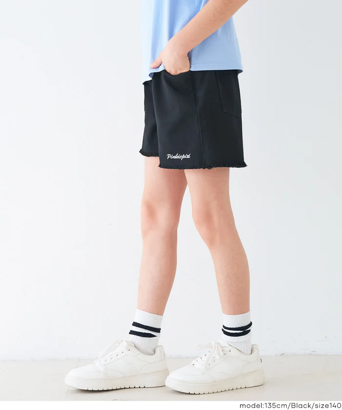 ツイル刺繍ショートパンツ キッズ メール便不可 - Image 3