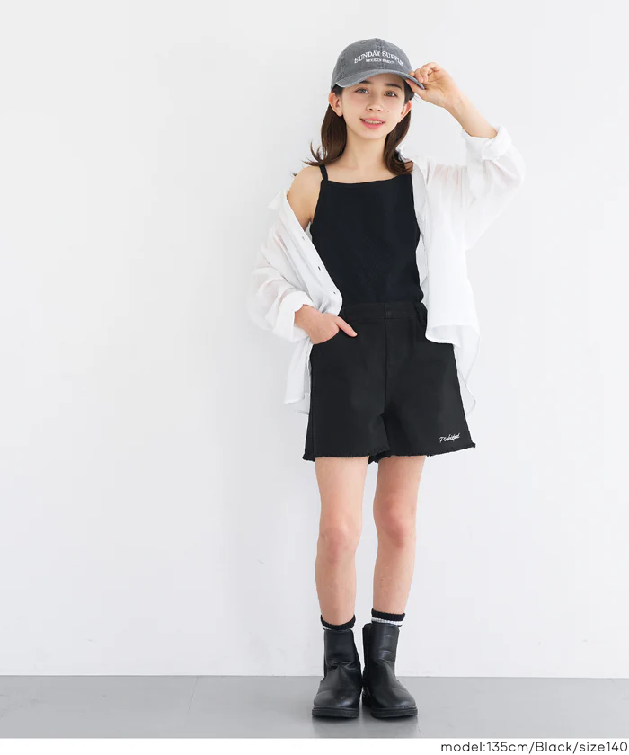 ツイル刺繍ショートパンツ キッズ メール便不可 - Image 5