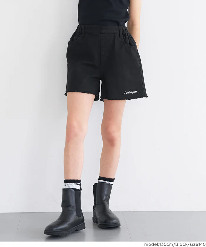 ツイル刺繍ショートパンツ キッズ メール便不可 - Image 6