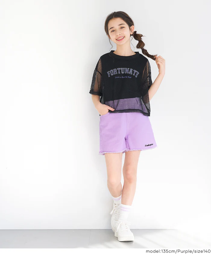 ツイル刺繍ショートパンツ キッズ メール便不可 - Image 7