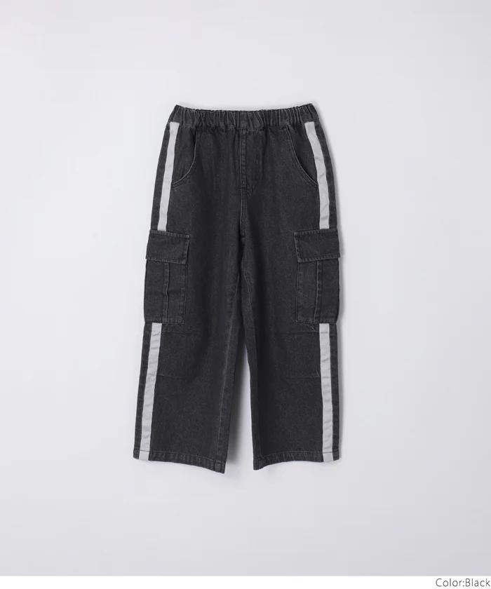 セール★2290円→1690円デニムラインカーゴパンツ キッズ メール便不可 - Image 15
