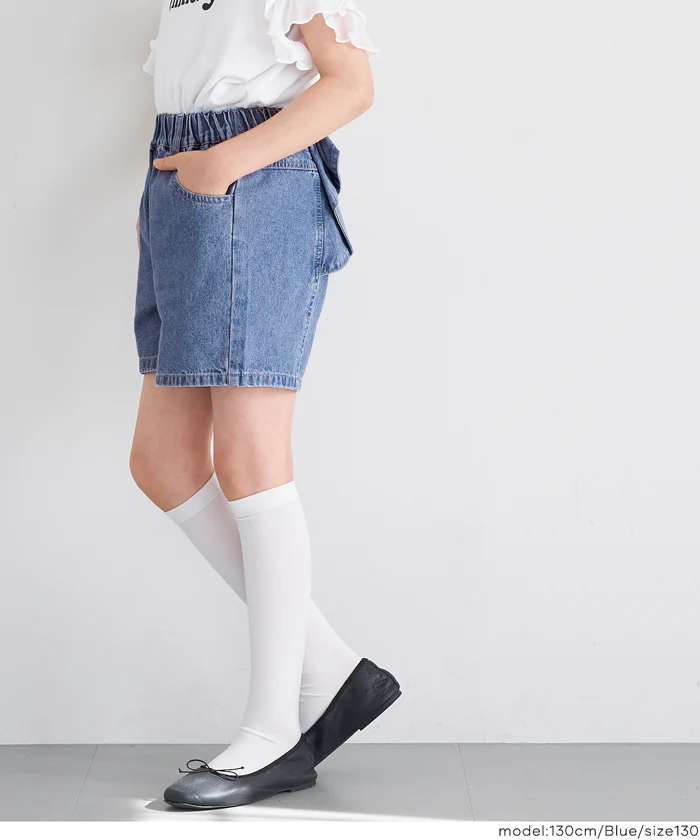 デニムバックリボンショートパンツ キッズ メール便不可 - Image 3