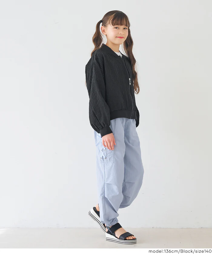 シアーギンガムチェックブルゾン キッズ メール便不可 - Image 11