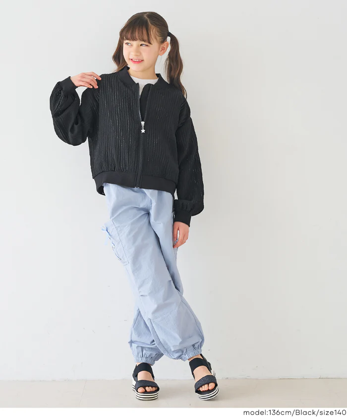 シアーギンガムチェックブルゾン キッズ メール便不可 - Image 12