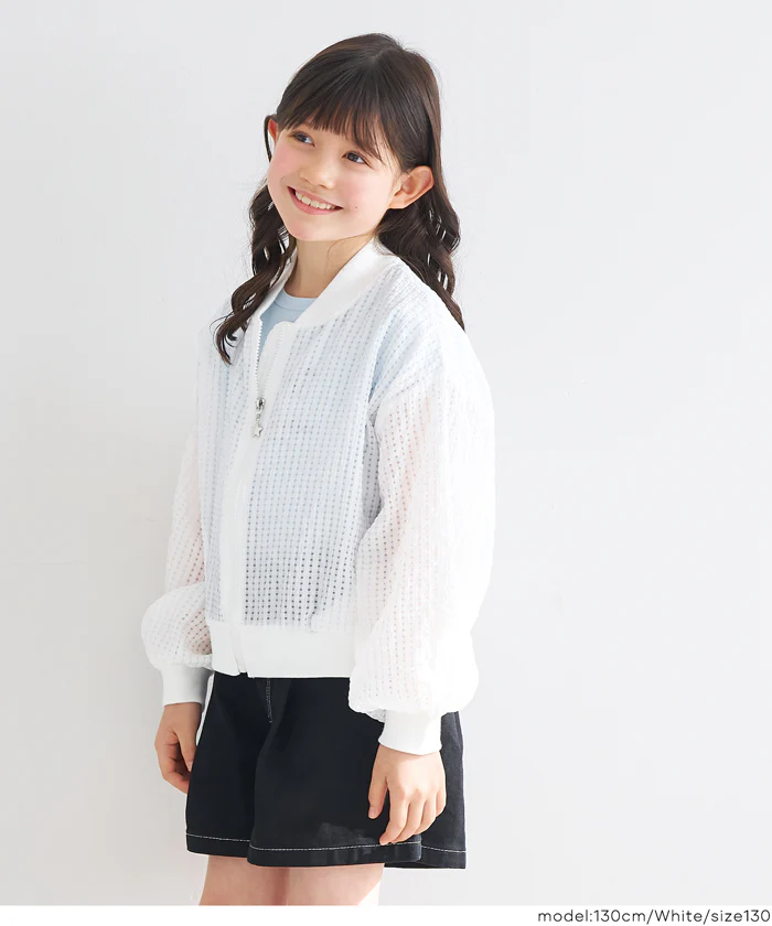 シアーギンガムチェックブルゾン キッズ メール便不可 - Image 3