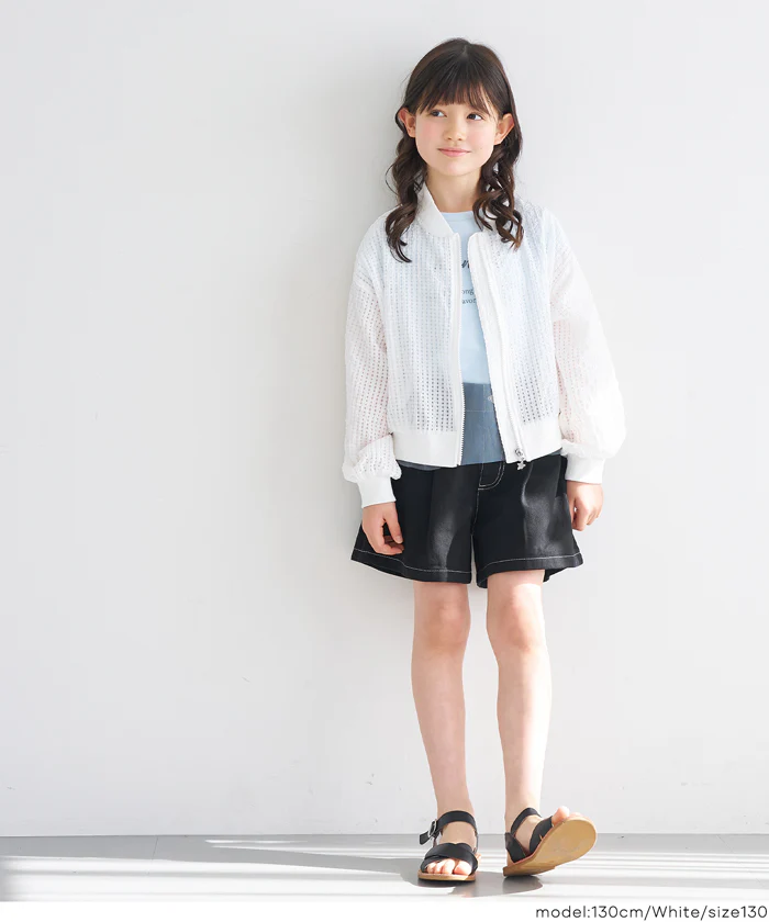 シアーギンガムチェックブルゾン キッズ メール便不可 - Image 4