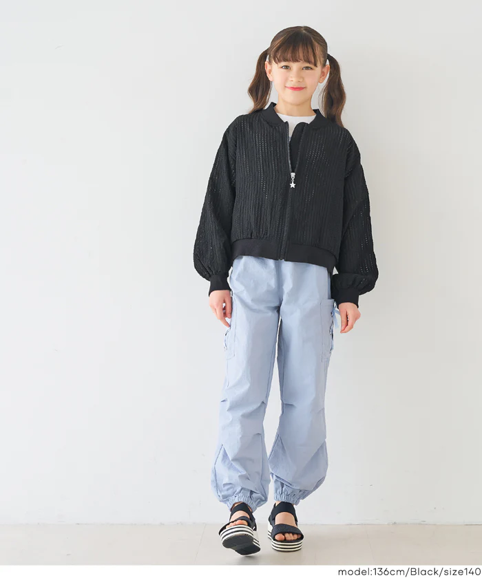 シアーギンガムチェックブルゾン キッズ メール便不可 - Image 8