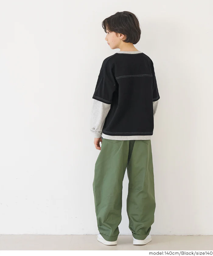 セール★1290円→990円レイヤード刺繍トップス キッズ メール便不可 - Image 5