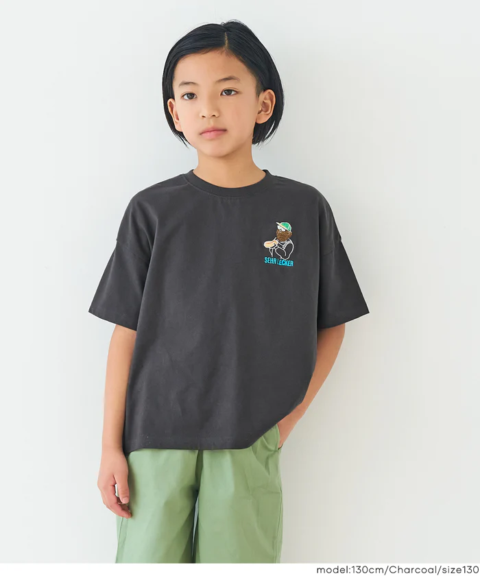 ワンポイント刺繍Tシャツ キッズ メール便不可 - Image 6