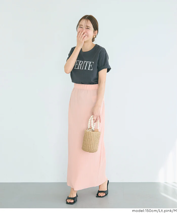 ストレッチプリーツIラインスカート レディース メール便不可 - Image 12