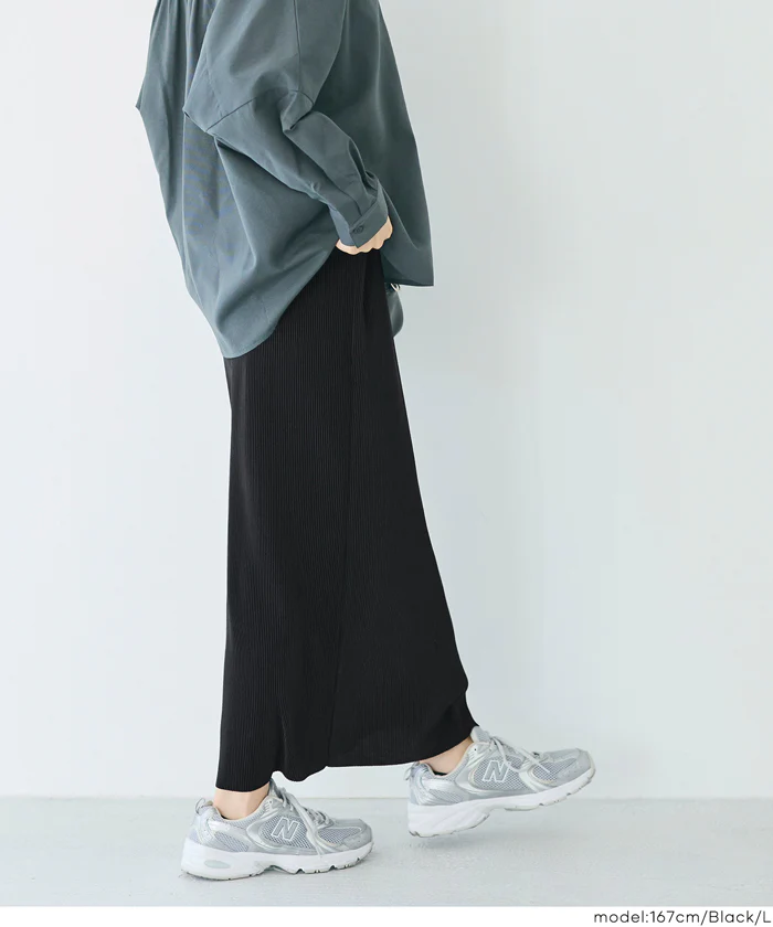ストレッチプリーツIラインスカート レディース メール便不可 - Image 15