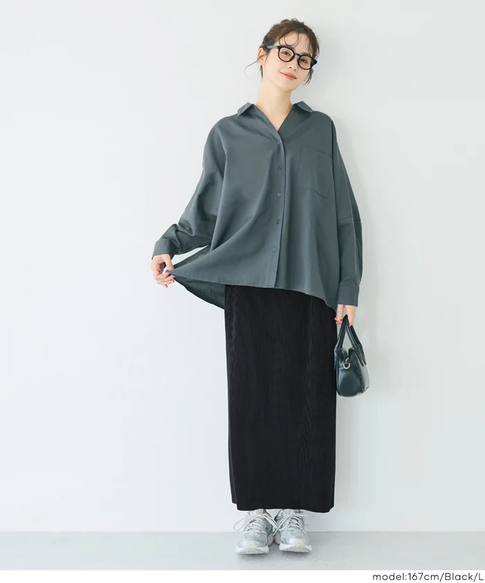 ストレッチプリーツIラインスカート レディース メール便不可 - Image 16
