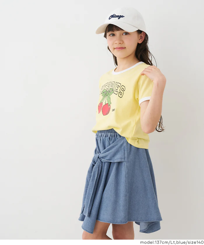 デニム腰巻風スカート キッズ メール便不可 - Image 3