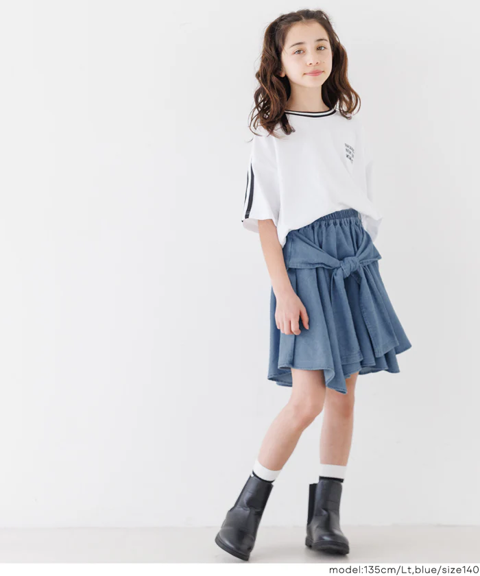 デニム腰巻風スカート キッズ メール便不可 - Image 6