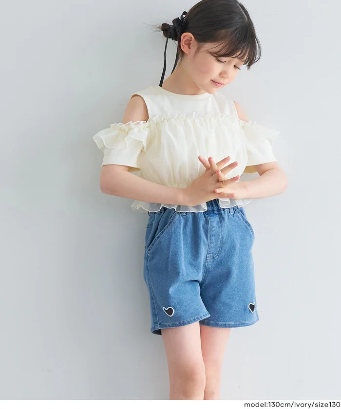 ドッキングリブ肩あきトップス キッズ メール便不可 - Image 6
