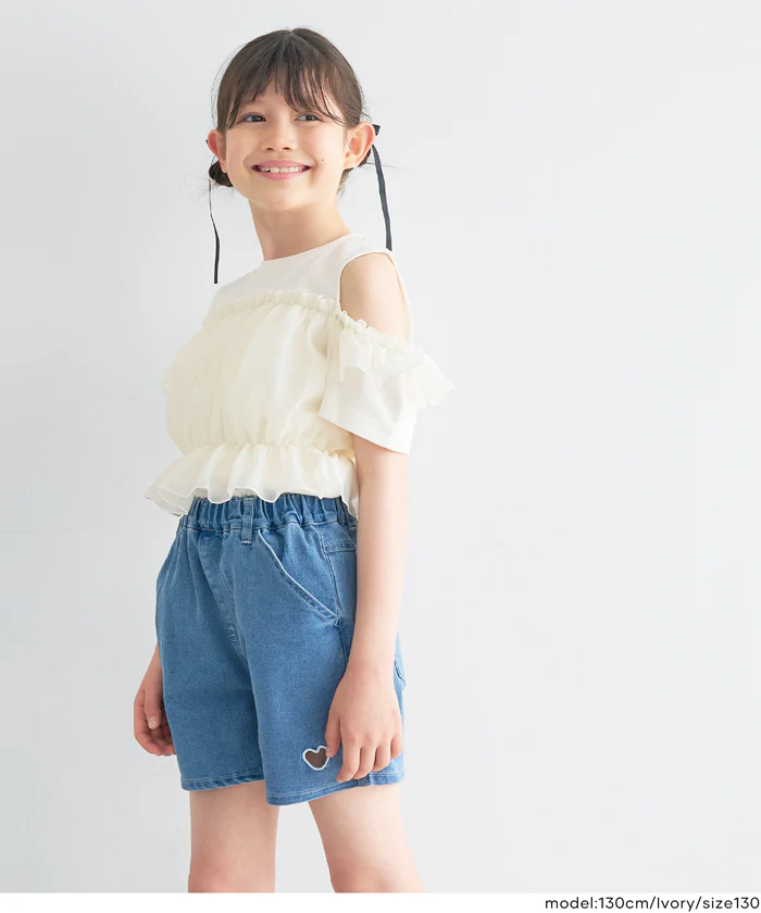 ドッキングリブ肩あきトップス キッズ メール便不可 - Image 7