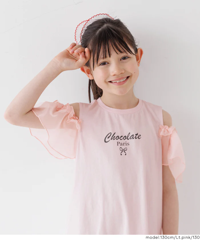 袖シアーワンピース キッズ メール便不可 - Image 9