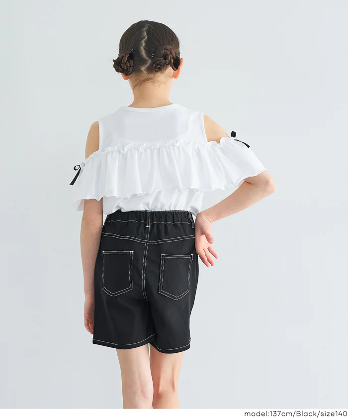 ハート刺繍ショートパンツ キッズ メール便不可 - Image 8