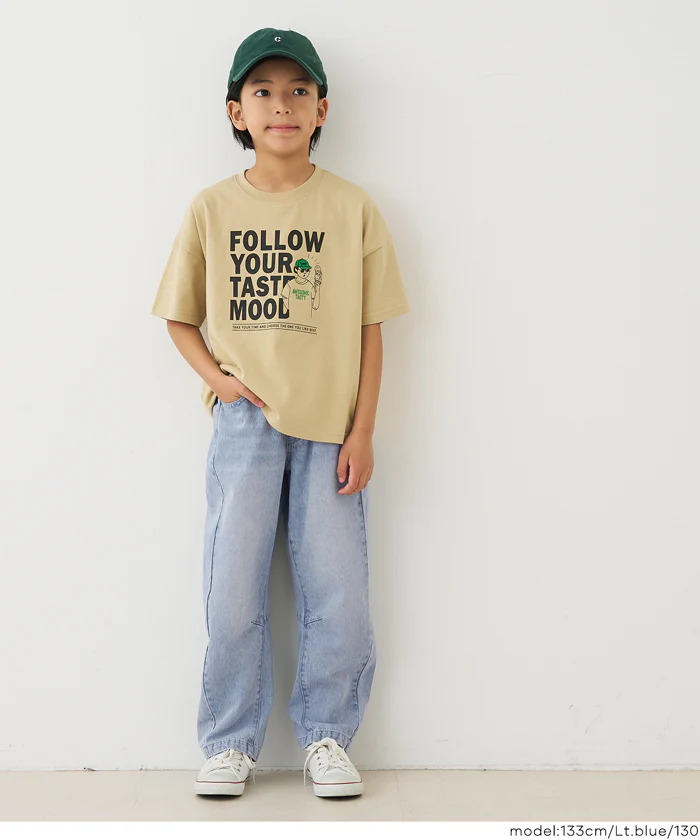 デニムバレルレッグパンツ キッズ メール便不可 - Image 2