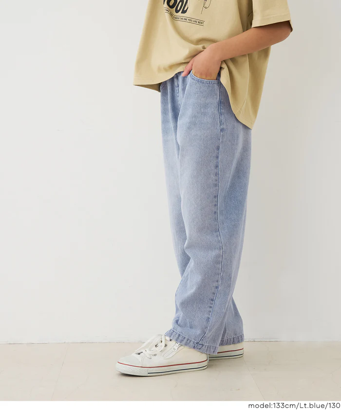 デニムバレルレッグパンツ キッズ メール便不可 - Image 3
